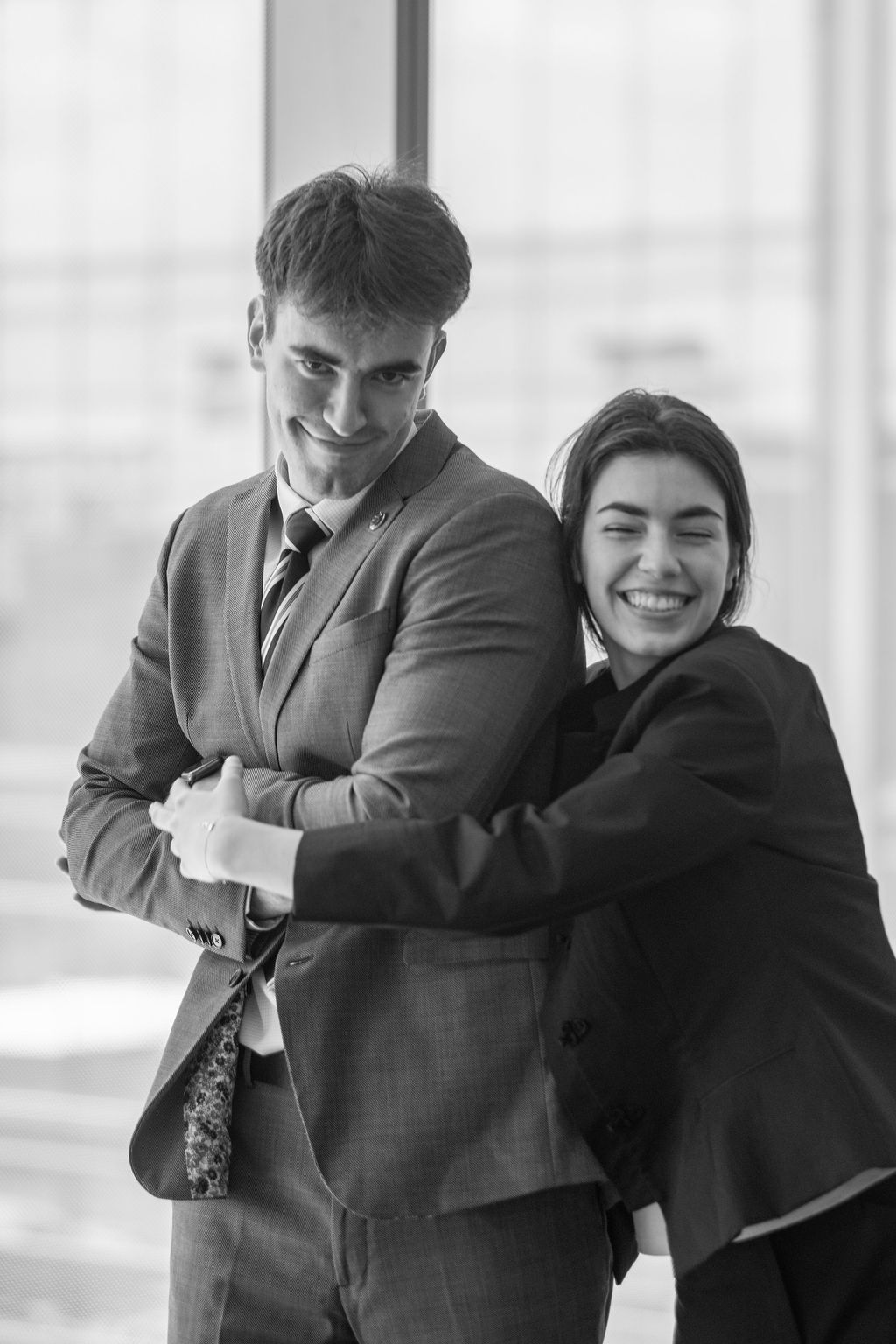 Raffo Enterprise team members sharing a lighter moment at the office in Shelton, Connecticut